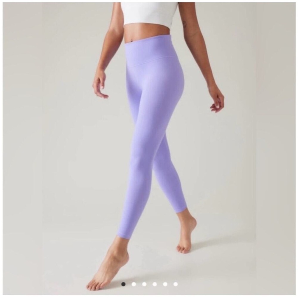 Athleta Ultra High Rise Elation 7/8‎ Tight Lavender Leggings 1X Yoga Athleisure